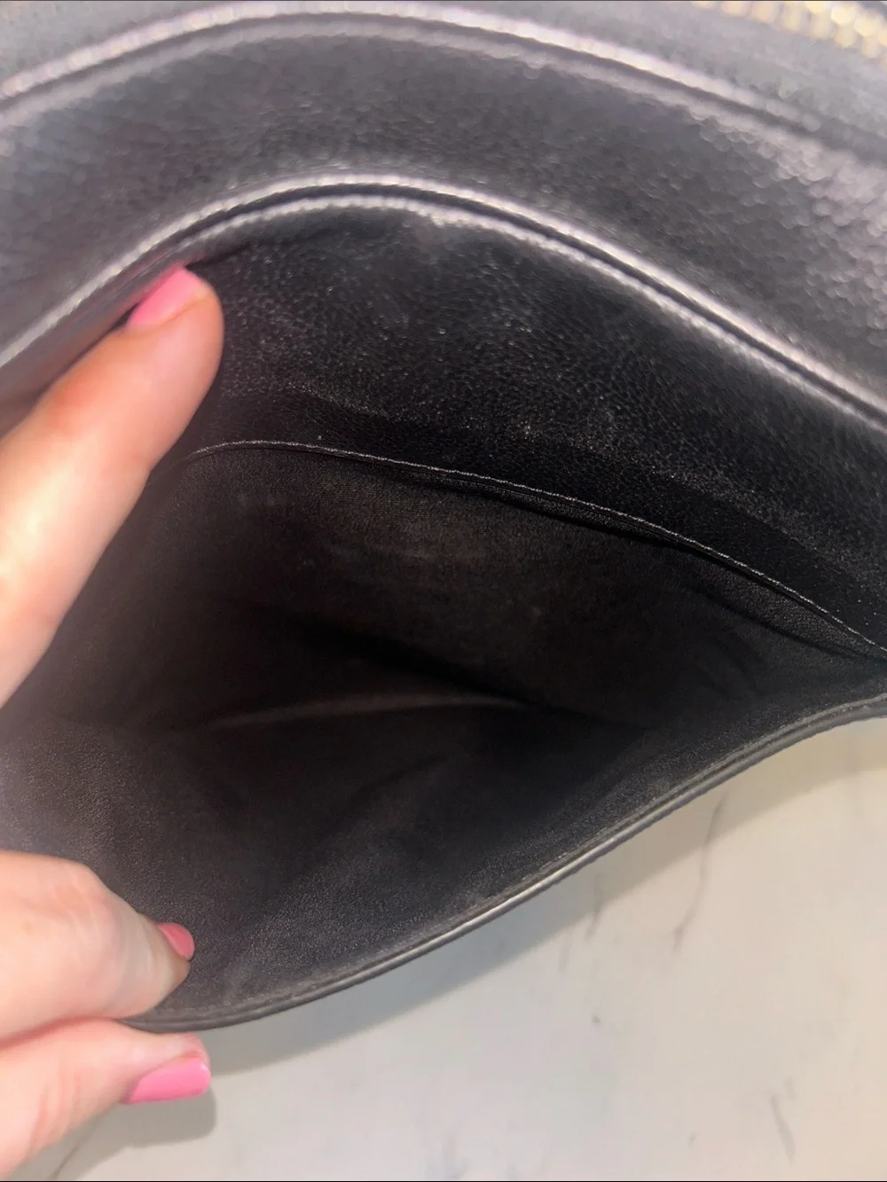Coach Black Pebbled Leather Messenger Crossbody Bag